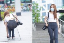 Photo of Nữ phóng viên tác nghiệp trên phố nhưng bị xì xào vì chiếc quần công sở