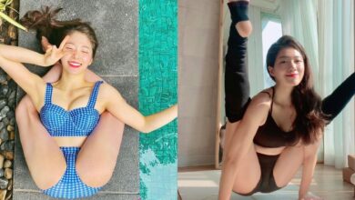 Photo of Đỏ mặt với những tư thế yoga lạ của gái Hàn